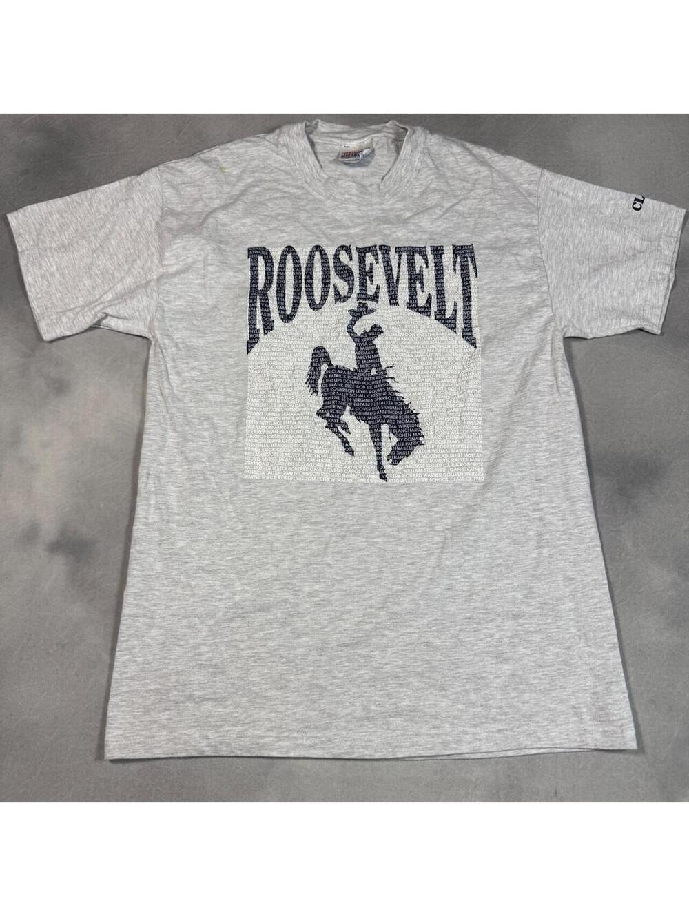 Vintage 90s Roosevelt HS T Shirt Hanes Beefy-T M